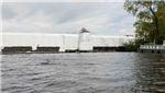 Encapsulation around Portumna Bridge during grit blasting, repairs and painting. Gallery Thumbnail