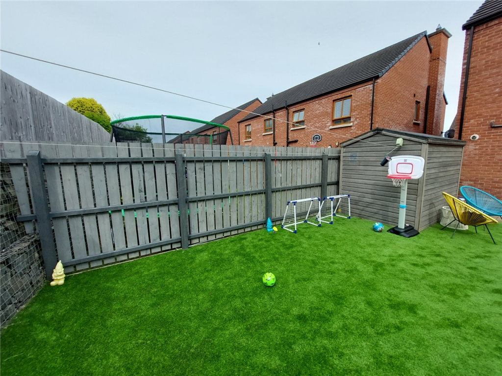 Ready for summer! Fence painting with featured wooden poles! Gallery Image