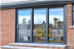 Anthracite grey aluminium triple track sliding doors Gallery Thumbnail