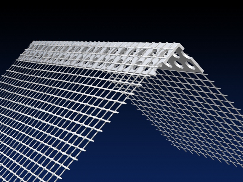 Renderplas PVC EWI corner / angle bead - 150 x 100mm - CB0MESH. 
 Gallery Image