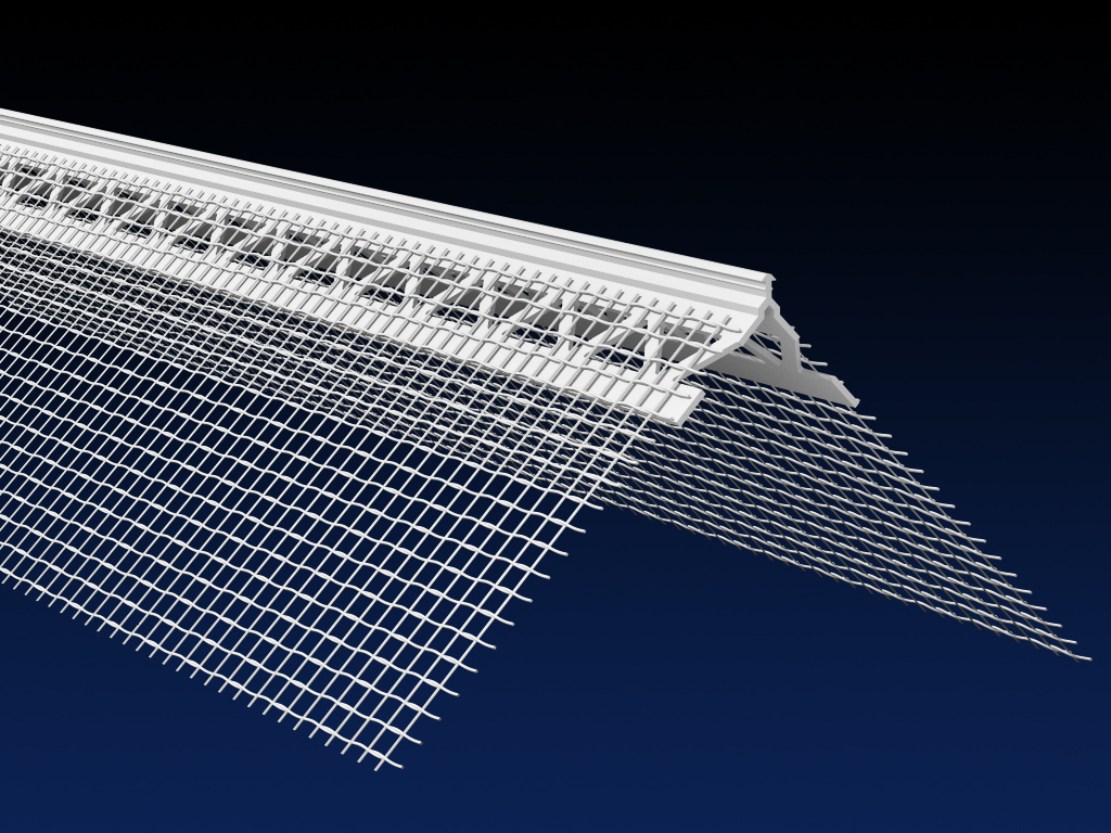 Renderplas PVC EWI 6mm corner bead, CB6MESH Gallery Image