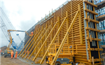 A14 - Huntingdon, United Kingdom.
The massive abutments required a featured face on the exposed concrete. This was handled by attaching EFCO PLATE GIRDER panels with self-tapping screws. Gallery Thumbnail